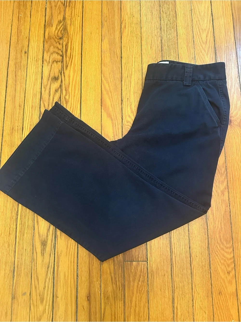 J.Crew Women’s Navy 100% Cotton WIde Leg Chino Pants Size 10S 1050